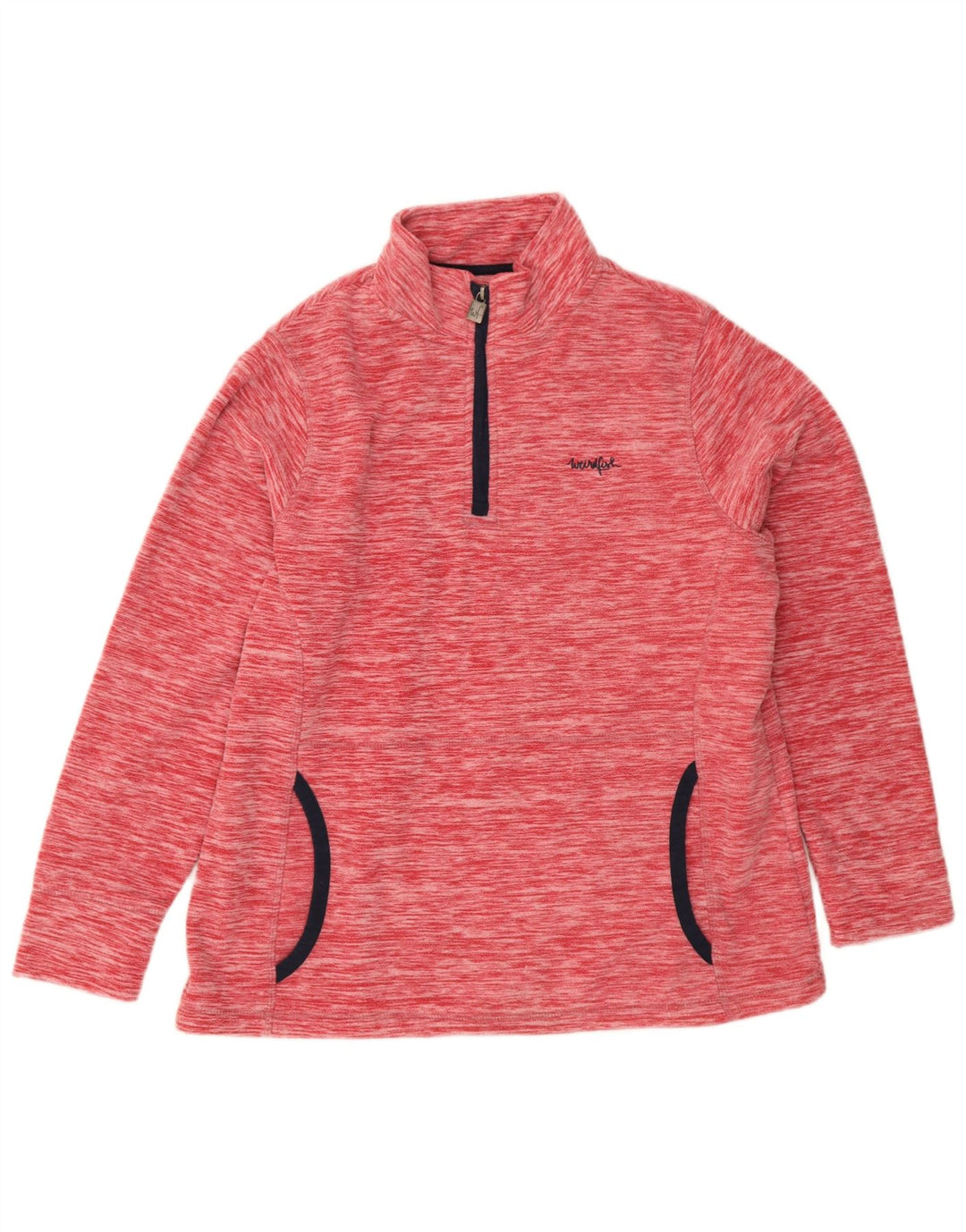 Weird Fish Sweat-shirt à col zippé pour femme UK 16 Grand rouge moucheté