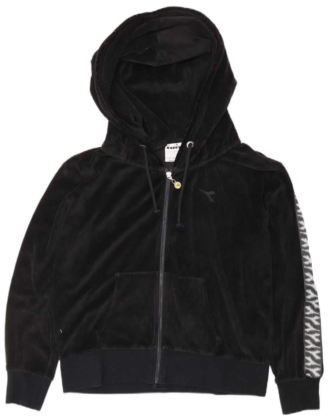 DIADORA Survêtement surdimensionné en velours pour femme UK 10 Small Noir