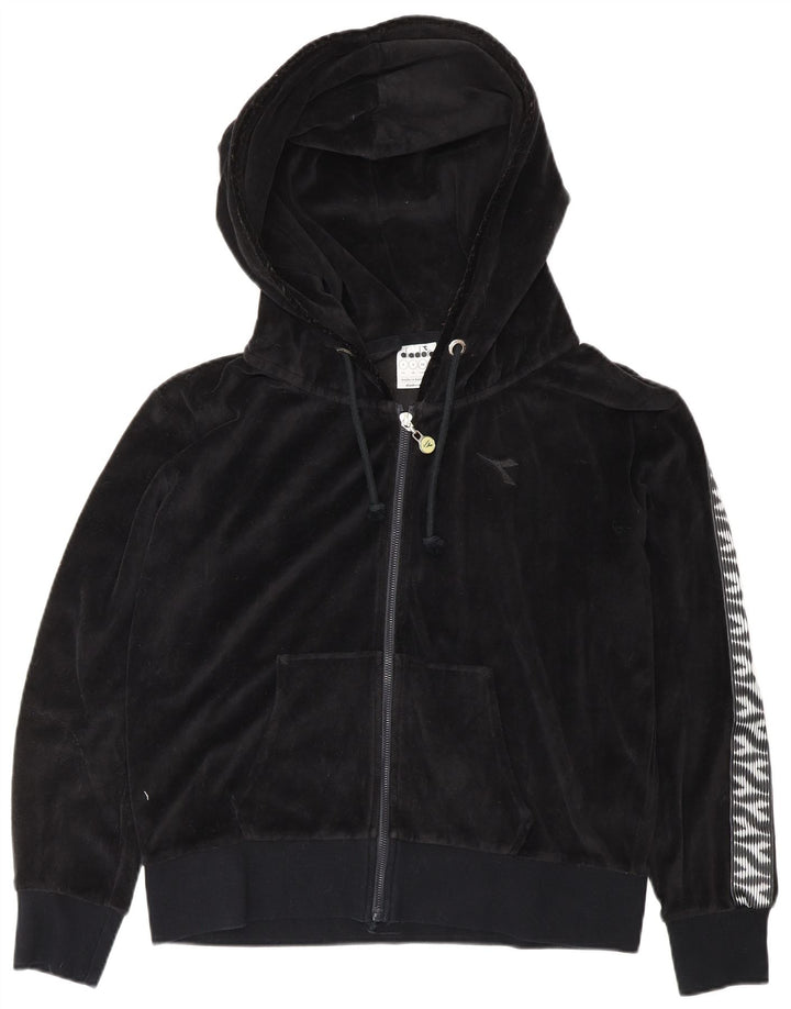 DIADORA Survêtement surdimensionné en velours pour femme UK 10 Small Noir