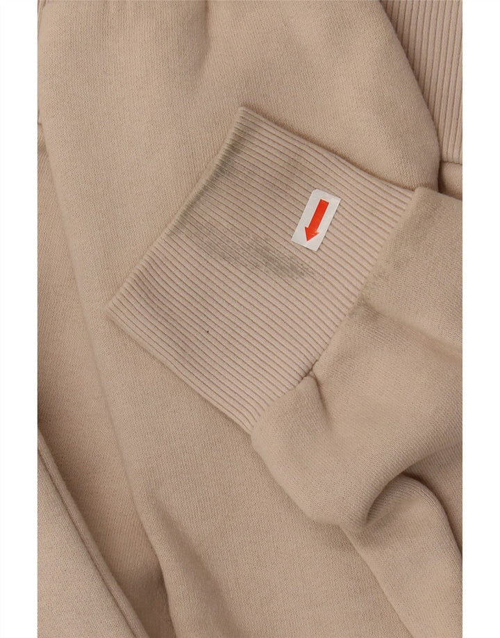 SUPERDRY Pull à capuche graphique pour femme UK 8 Small Beige Coton