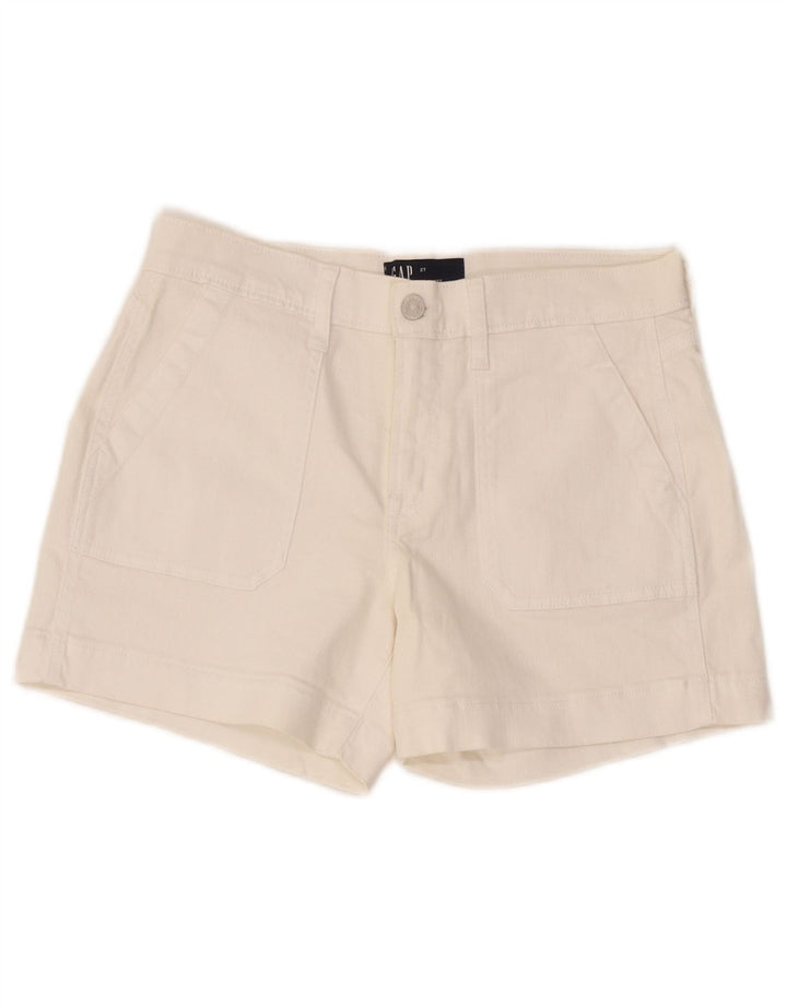 Gap Short En Jean Femme W27 Petit Coton Blanc