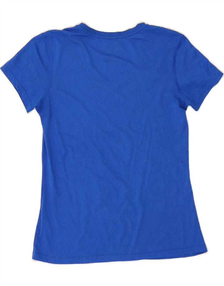 NIKE T-shirt Dri Fit Regular Fit pour femme UK 12 Bleu moyen Polyester
