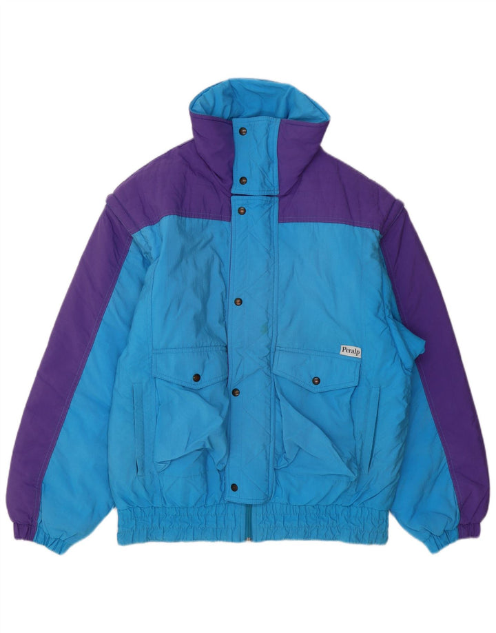Peralp Veste matelassée homme IT 48 bleu moyen polyester color block