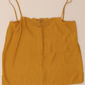 Vintage Femme Cami Top IT 42 Jaune Moyen