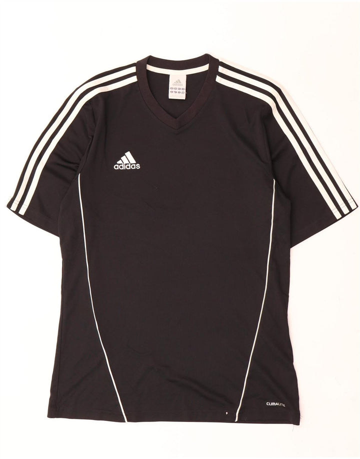 Adidas Hommes Climalite T-Shirt Top Noir Moyen Polyester