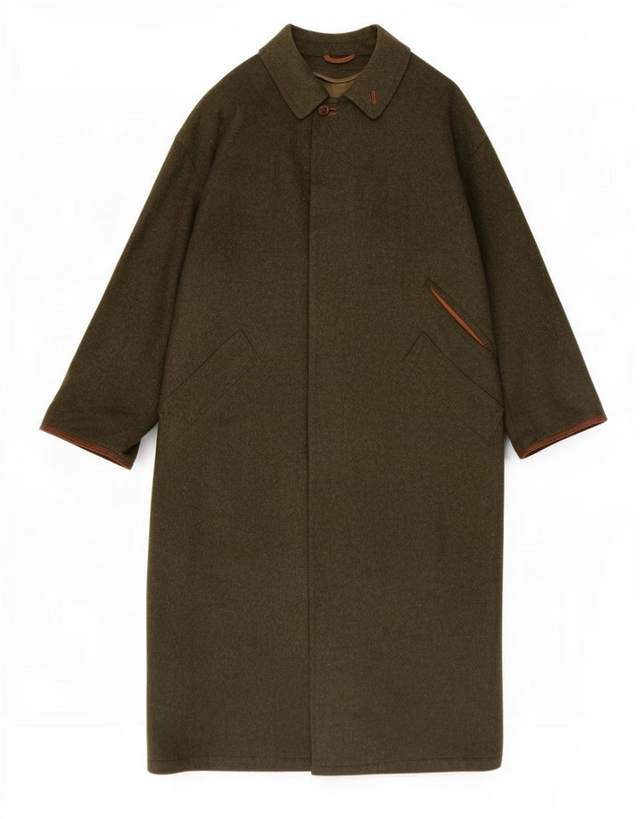 Amadeus Manteau Homme UK 38 Laine Vierge Kaki Moyen