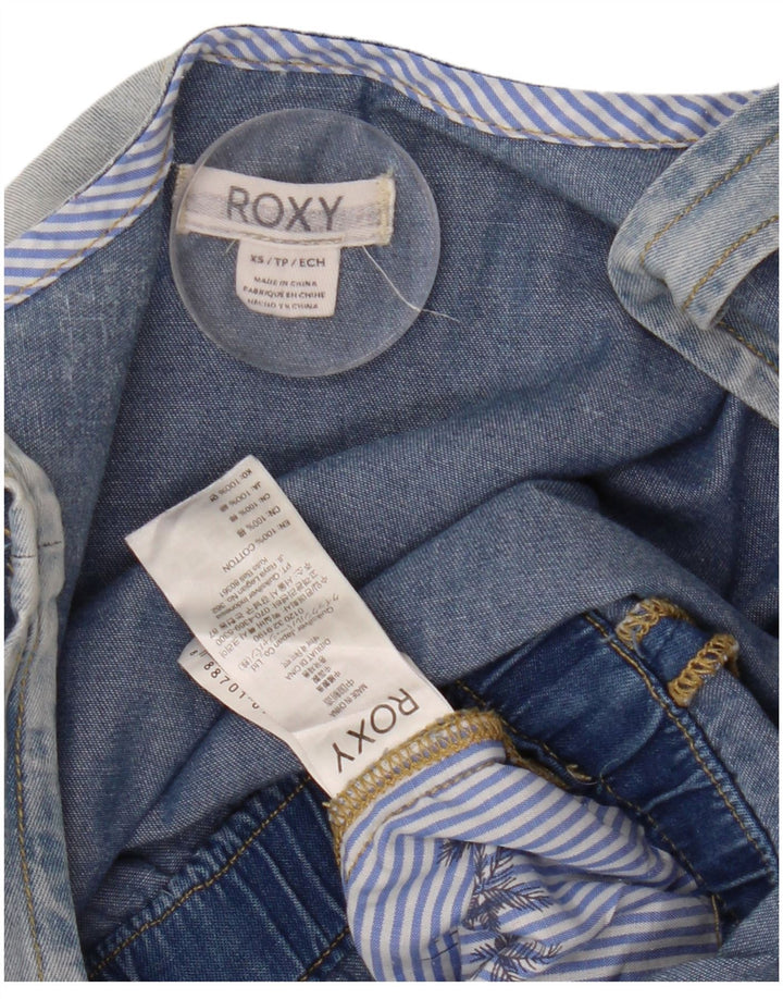 Roxy Combishort Denim Femme UK 6 XS Bleu Coton