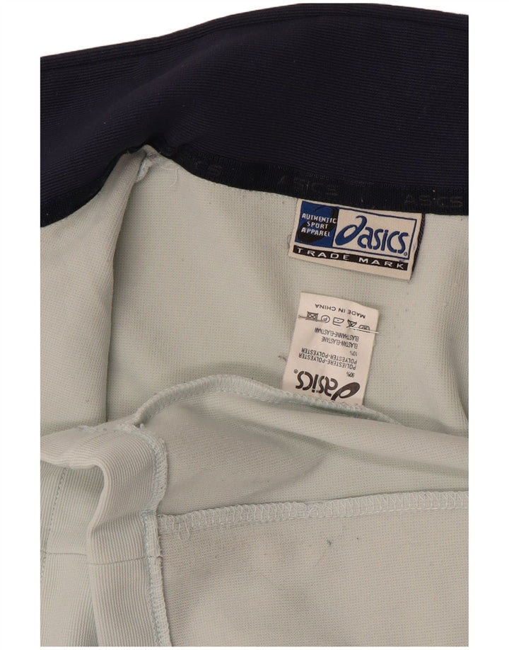 ASICS Veste de survêtement pour femme UK 14 Polyester color block blanc moyen