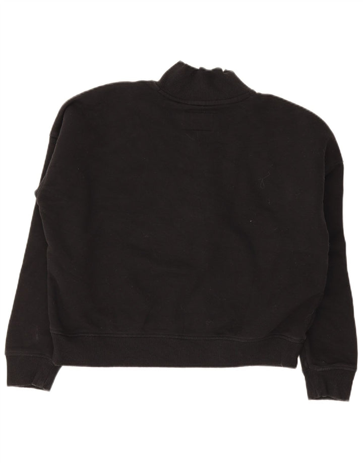 Jack Wills Sweat-shirt graphique surdimensionné pour femme UK 12 Noir moyen