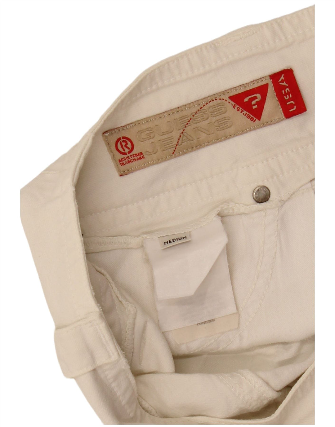 Guess Mini-jupe en jean pour femme Medium W32 Blanc