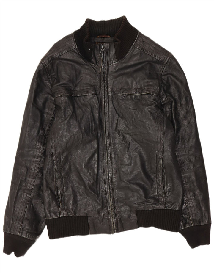 Conbipel Veste en Cuir Homme IT 46 Petit Cuir Noir