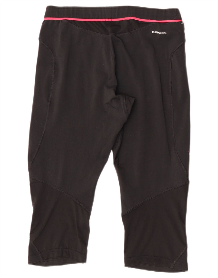 Adidas Femmes Climacool Capri Leggings UK 12 Moyen Noir Polyester