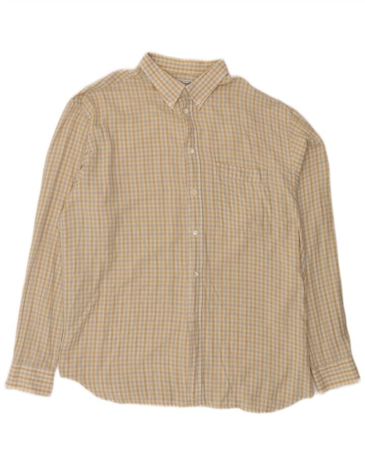 Cacharel Chemise Flanelle Grand Carreau Jaune Homme