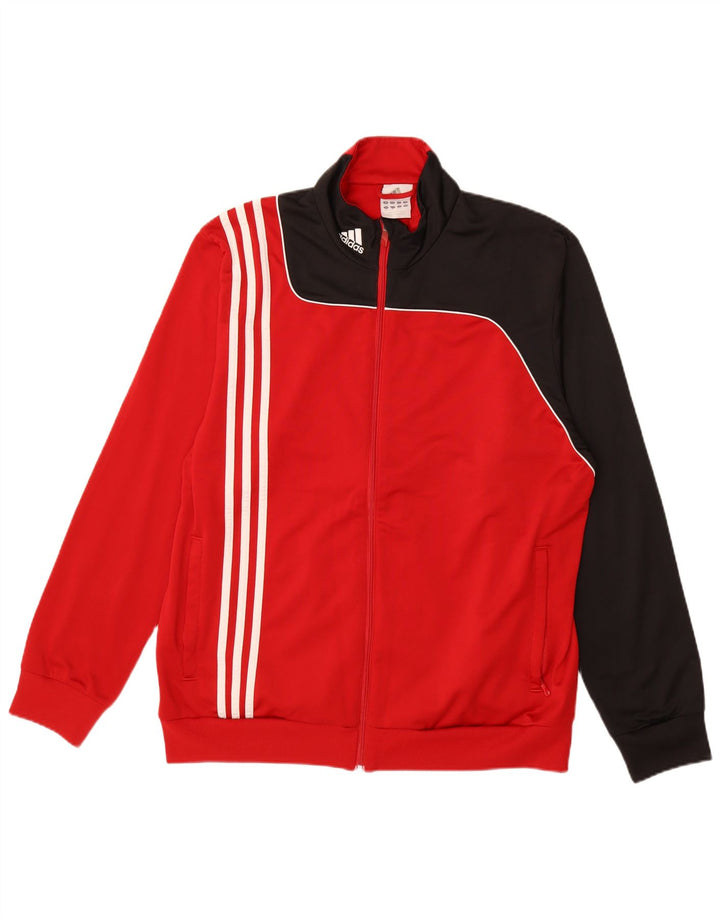 ADIDAS Veste de survêtement pour homme UK 46/48 XL Rouge Colorblock Polyester