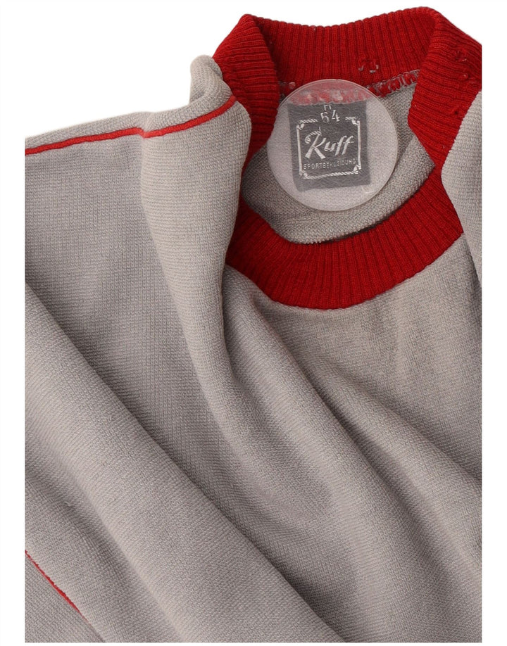 Sweat-shirt vintage pour hommes Jumper IT 54 XL Gris Colourblock