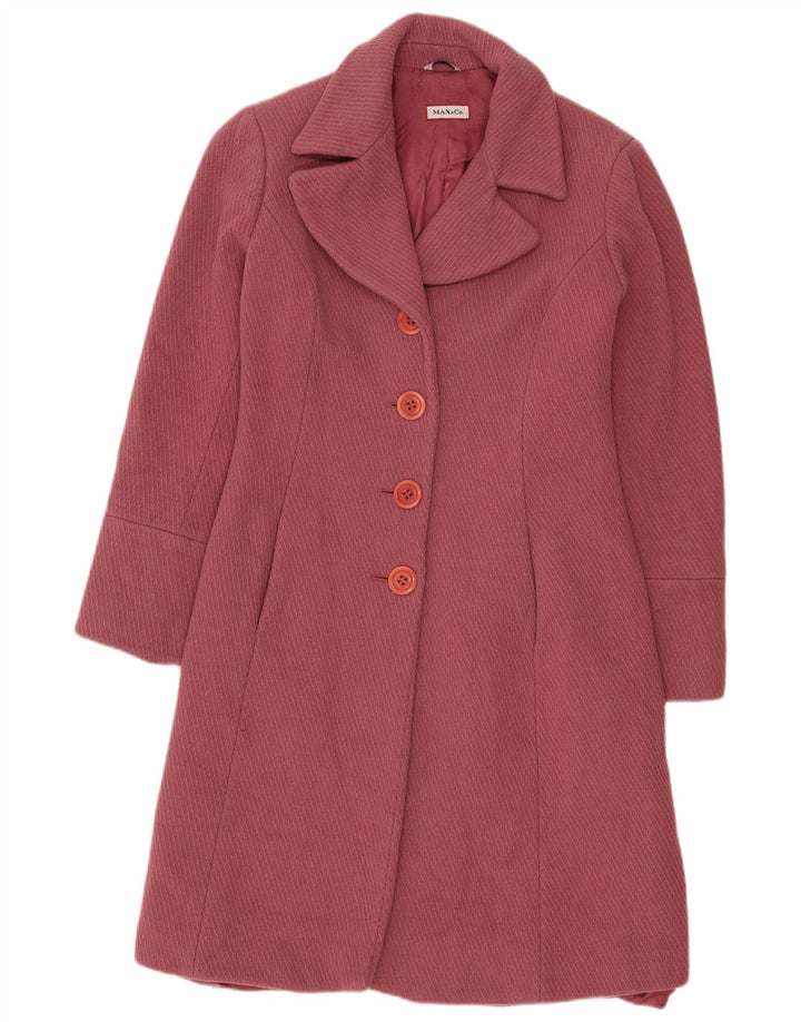 MAX & CO. Pardessus pour femme UK 8 Petite laine rose
