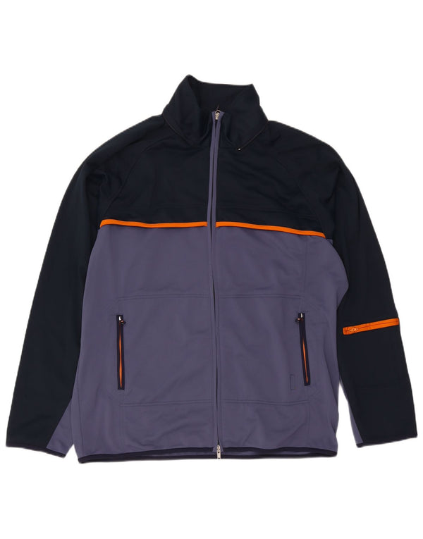 Champion Veste de survêtement pour homme en polyester color block Bleu marine Taille L