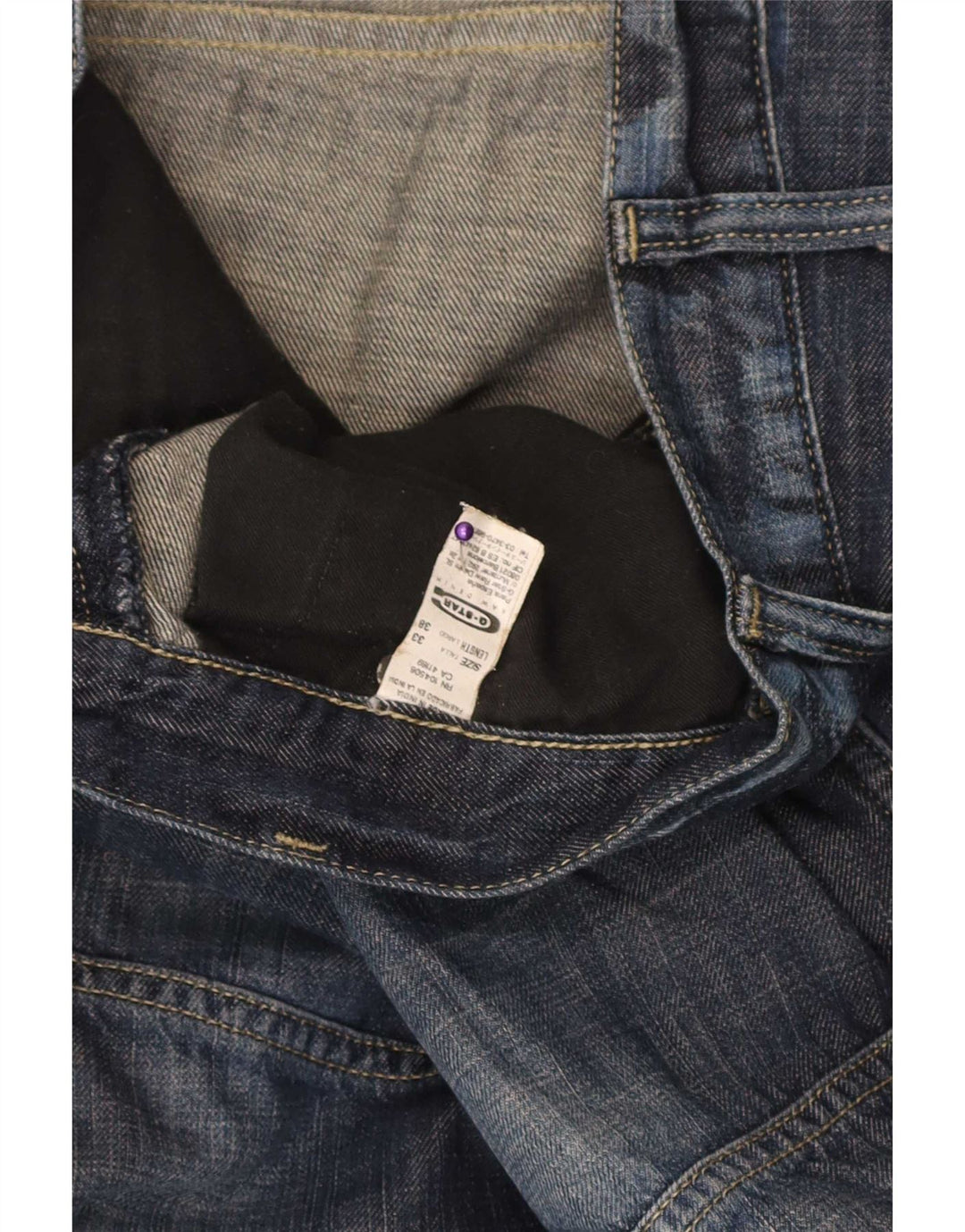 G-Star Jean droit homme W33 L38 bleu marine