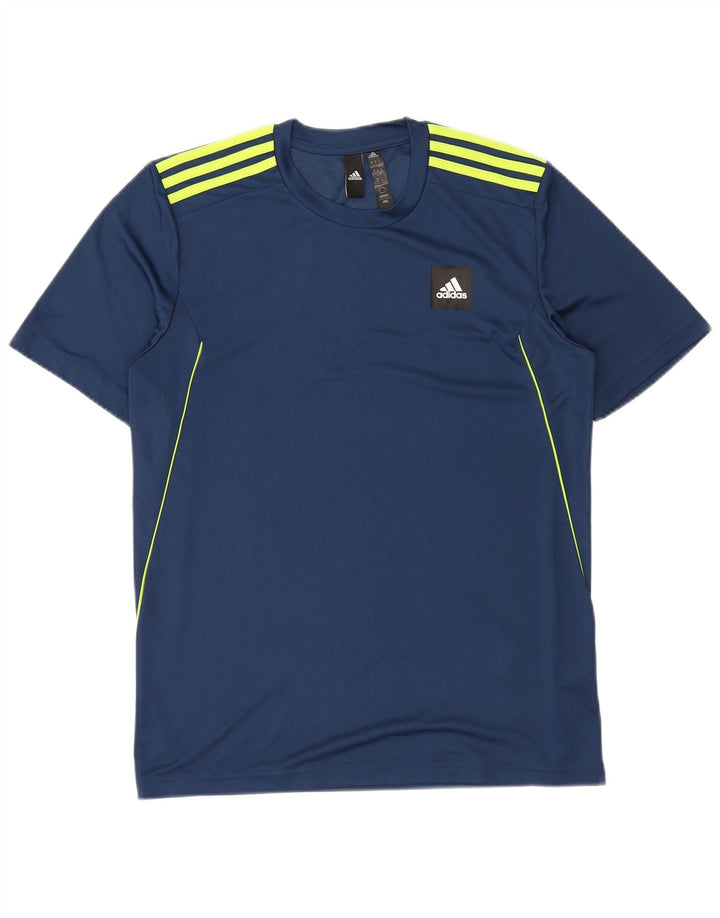 Adidas Hommes Aeroready T-Shirt Haut Petit Bleu Marine Polyester