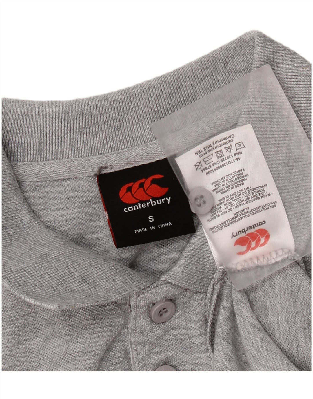 Canterbury Polo Graphique Homme Petit Gris Coton