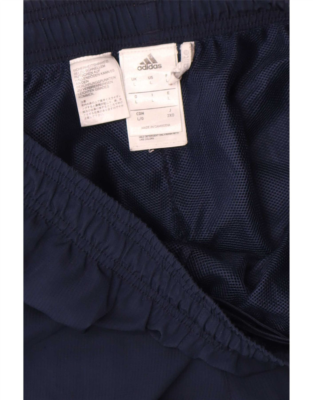 Adidas Pantalon de survêtement graphique pour homme Large Bleu marine Polyester