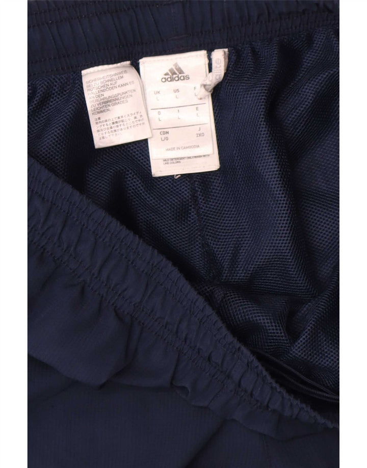 Adidas Pantalon de survêtement graphique pour homme Large Bleu marine Polyester