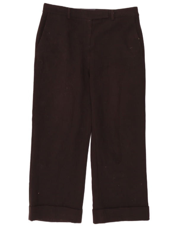 Marks & Spencer Pantalon de costume droit pour femme UK 12 Medium W34 L27 Noir