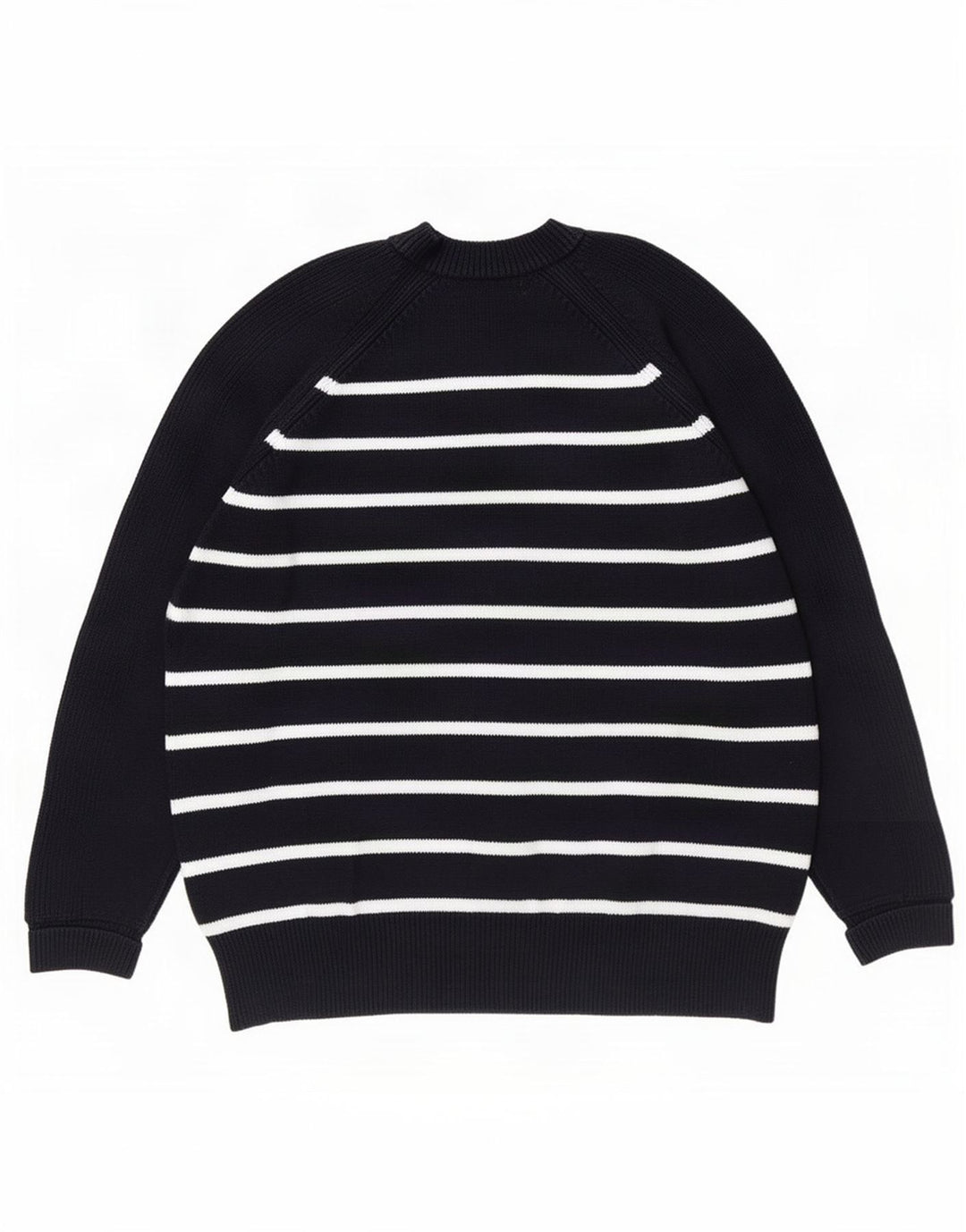 Marks & Spencer Pull à col rond pour homme Bleu marine rayé