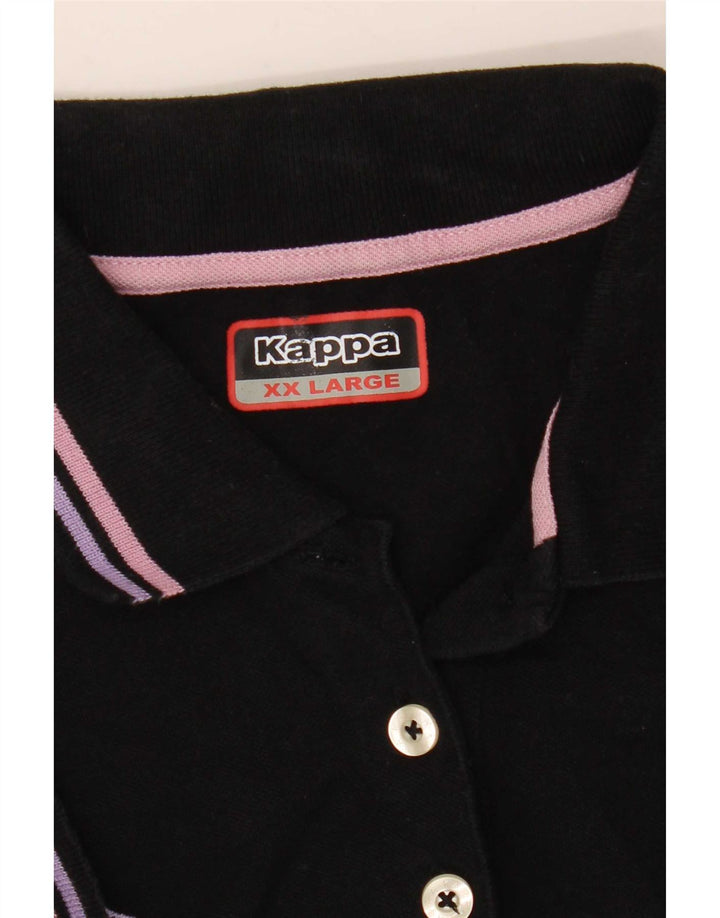 Kappa Polo Femme UK 20 2XL Noir