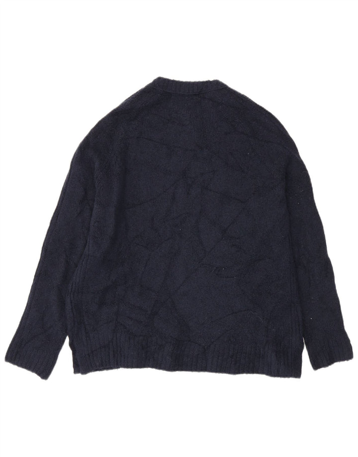 Marks & Spencer Pull à col rond pour femme UK 14 Bleu marine moyen