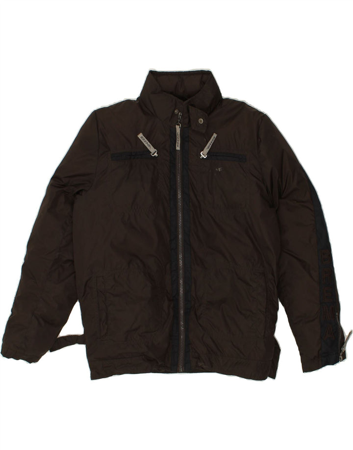 BREMA Boys Padded Jacket 12-13 Years Small Brown Nylon | Vintage Brema | Thrift | Second-Hand Brema | Used Clothing | Messina Hembry 