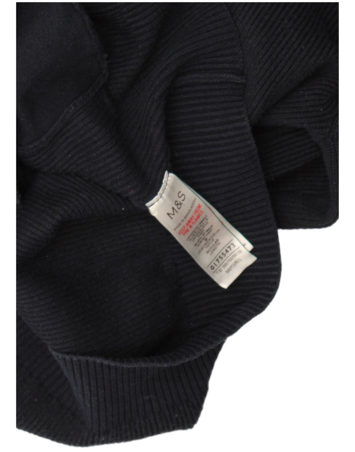 Marks & Spencer Pull Cardigan Homme Petit Bleu Marine Polyester