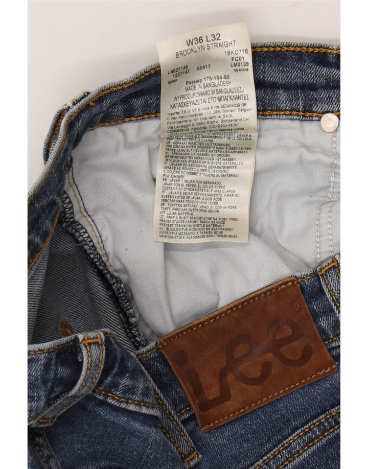 Lee Jean Droit Brooklyn Homme W36 L32 Bleu Coton