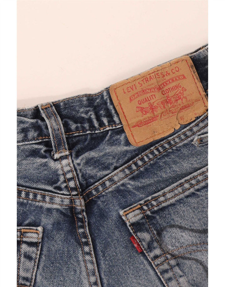 Levi's Short En Jean Déchiré Femme W24 XS Bleu