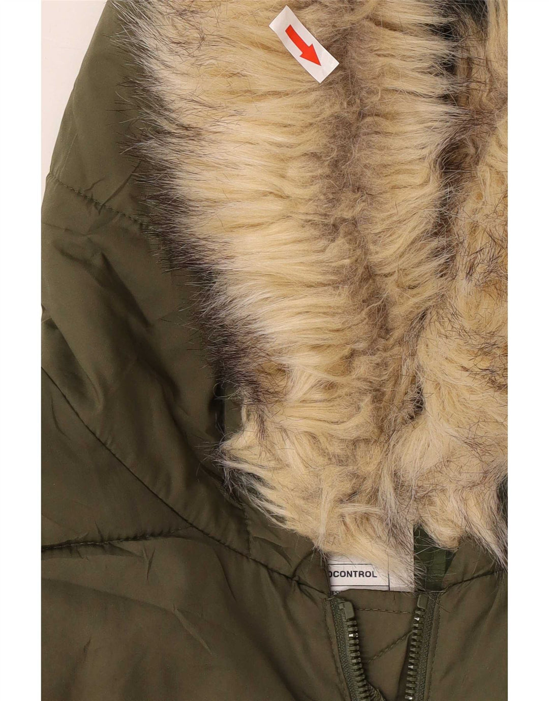 Gap Manteau rembourré à capuche pour homme UK 40 Large Kaki Polyester