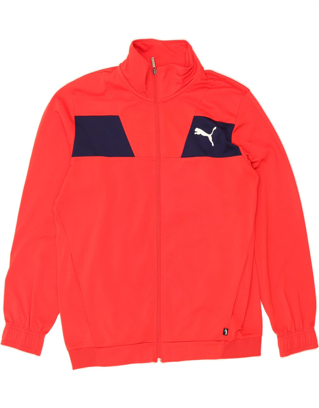 PUMA Mens Tracksuit Top Jacket Medium Red Colourblock Vintage Puma and Second-Hand Puma from Messina Hembry 