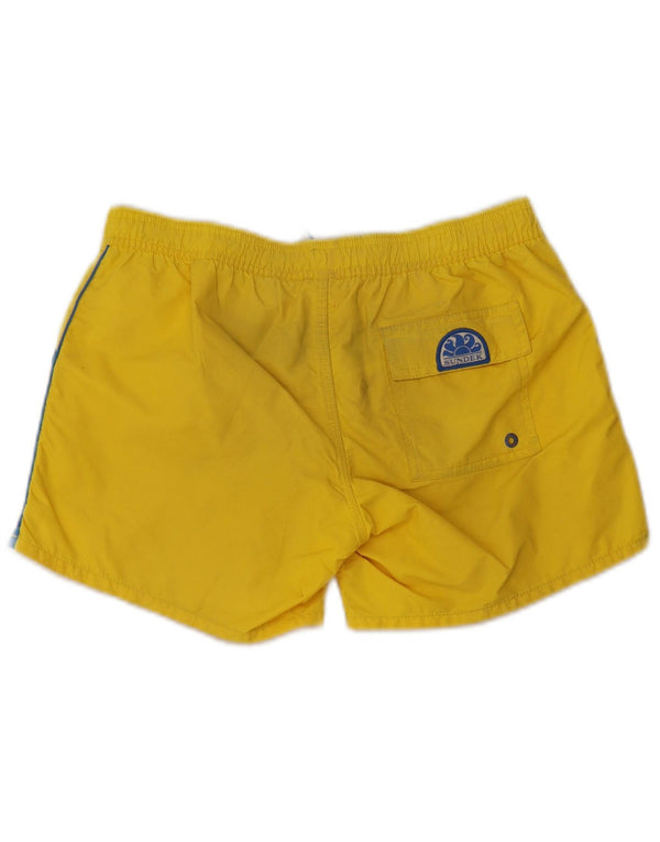 Sundek Short de bain garçon 13-14 ans jaune polyester