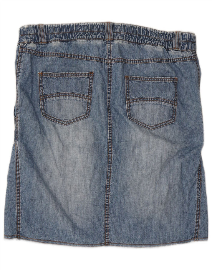 Benetton Jupe En Jean Small W34 Bleu Coton Femme