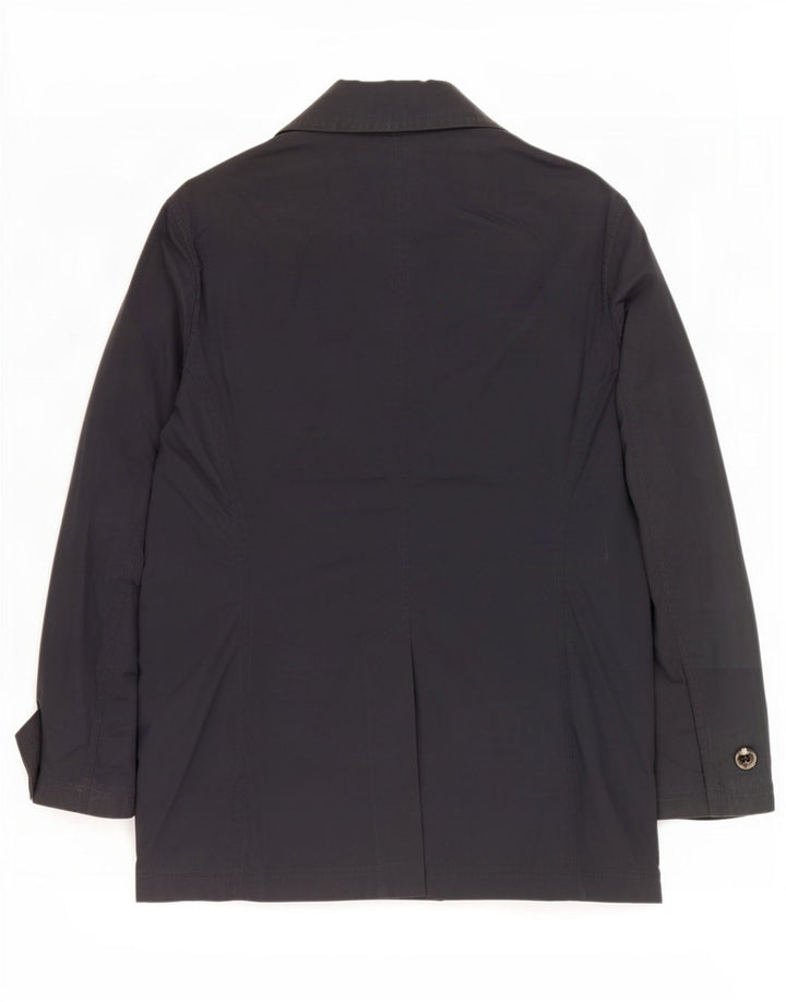 Hackett Manteau croisé pour homme UK 38 Medium Bleu Marine Nylon