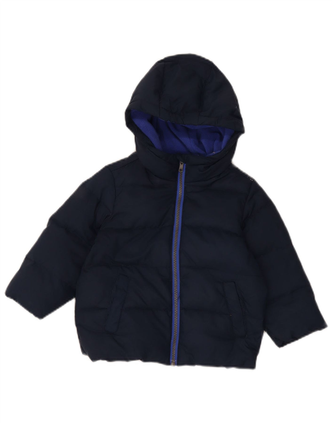 Benetton Veste matelassée à capuche graphique pour garçon 5-6 ans Bleu marine