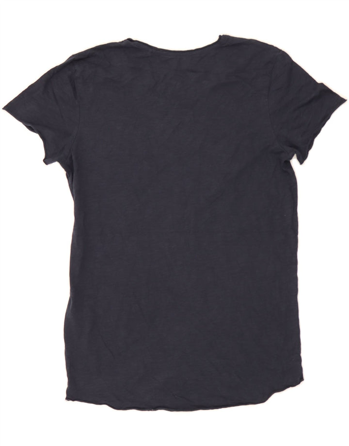JACK & JONES Mens Regular Fit T-Shirt Top Small Navy Blue Cotton Vintage Jack & Jones and Second-Hand Jack & Jones from Messina Hembry 
