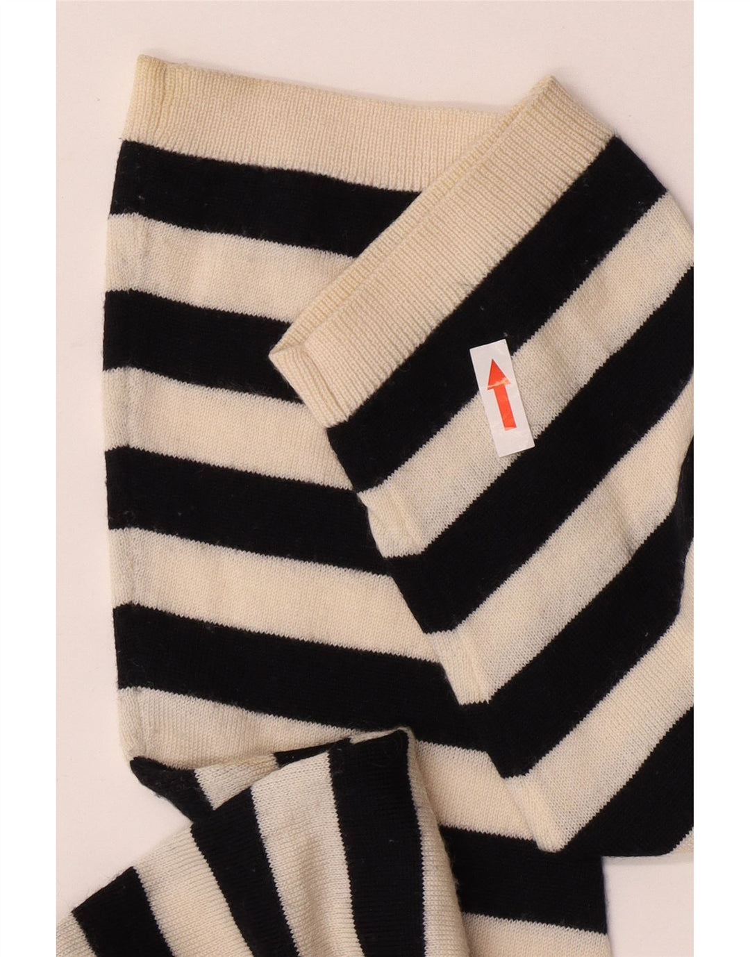 Cos Pull surdimensionné à col rond pour femme UK 10 Petit rayé noir