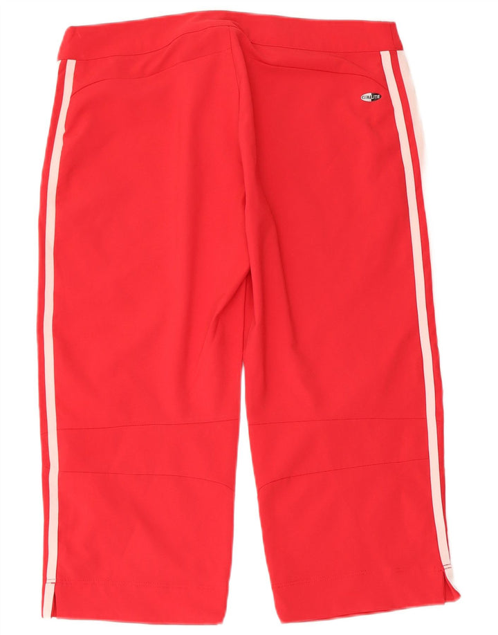 ADIDAS Bermuda Climalite pour femme UK 10 Small W30 Rouge Polyester