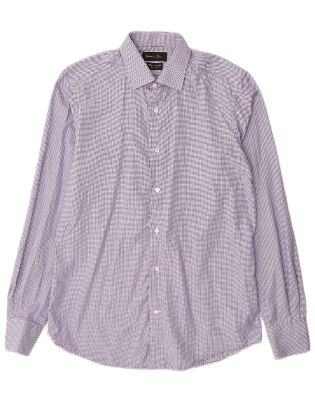 Massimo Dutti Chemise homme taille 38 pied-de-poule bleu moyen