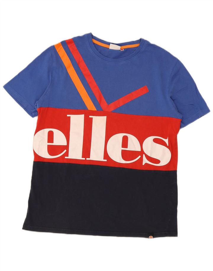 Ellesse T-Shirt Graphique Haut Petit Coton Colorblock Multicolore Homme