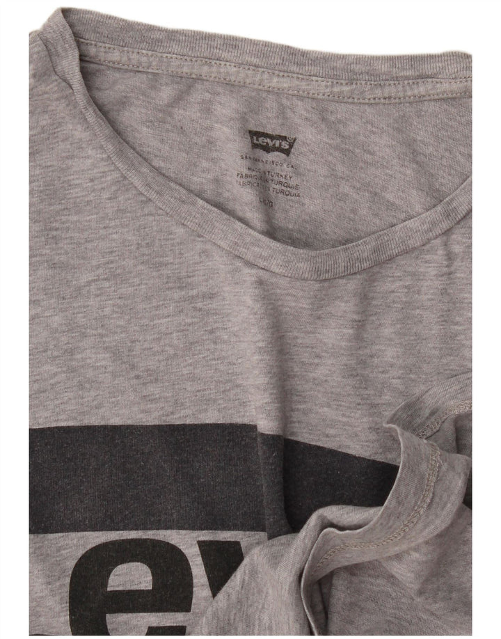 Levi's T-Shirt Graphique Homme Large Gris Moucheté