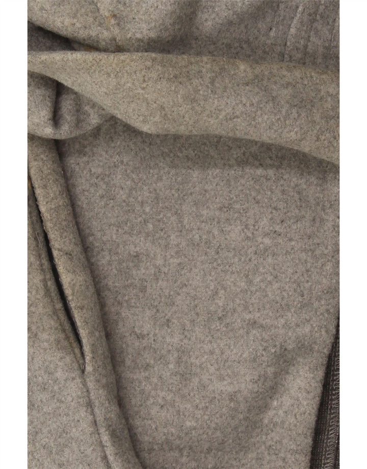 Zara Femme Pardessus UK 10 Petit Gris Polyester