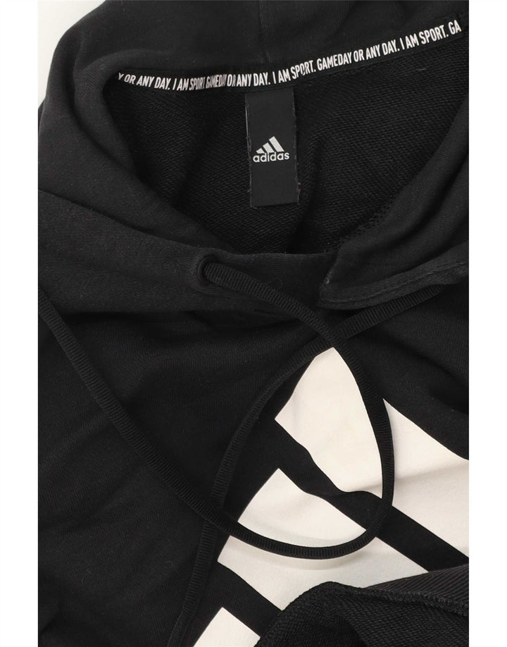 Adidas Pull à capuche graphique pour homme Noir moyen