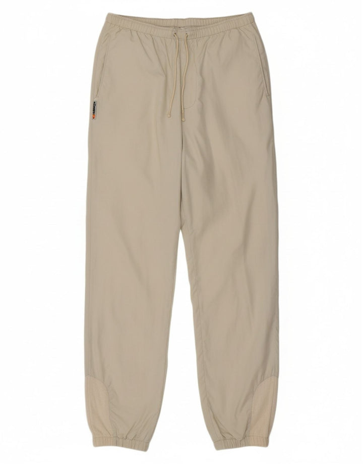 ELLESSE Mens Tracksuit Trousers Joggers Medium  Off White Nylon
