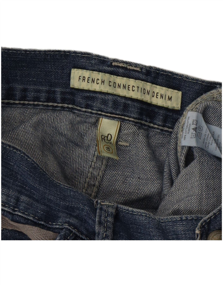 FRENCH CONNECTION Jean droit cargo pour femme UK 8 Small W30 L33 Bleu
